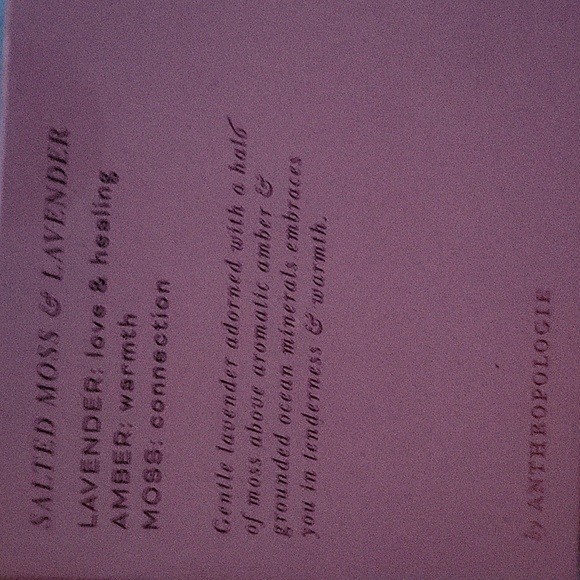 Anthropologie The Loved Salted Moss And Lavender Mindful Scented Candle New - Picture 10 of 10